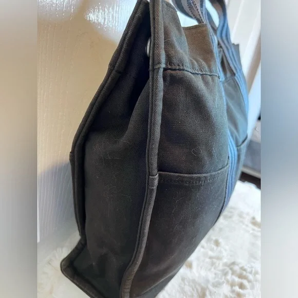 HERMES FOURRE TOUT MM VINTAGE TOTE BAG CANVAS BLACK - Picture 5 of 13